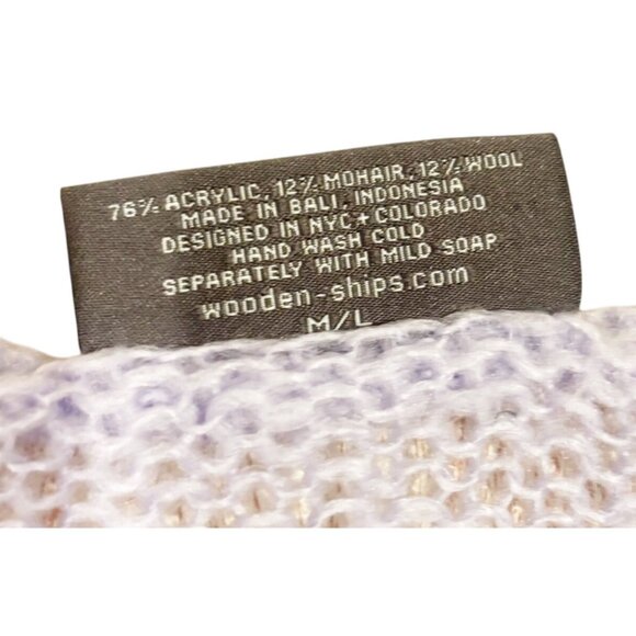 Wooden Ships Loose Weave Scoop Neck Sweater Size Large - Picture 4 of 7